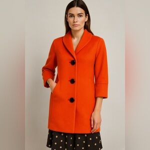 Grace Elements Wool-Blend Statement Coat – Size 4 | Vibrant Luxe Essential 🔥
